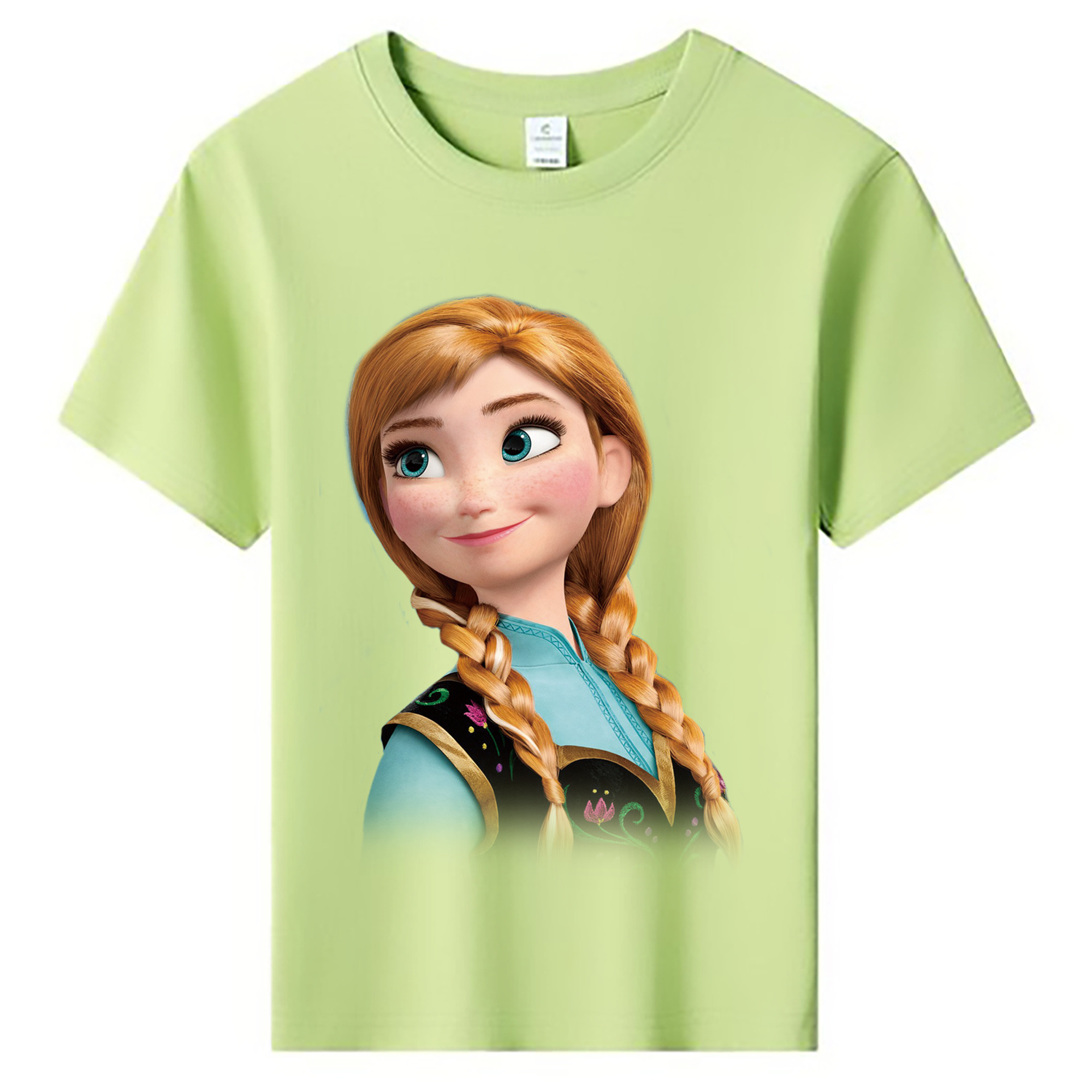 （画像用） アナと雪の女王 アンナ エルサ Frozen Anna Elsa 綿100％キッズTシャツ（フロントプリント）